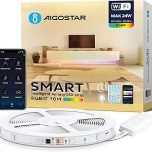 Aigostar Striscia LED Alexa, RGBIC