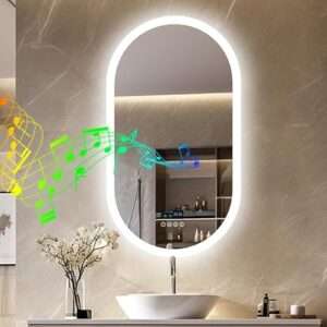 LUVODI Specchio Smart Bagno con Luce Bluetooth
