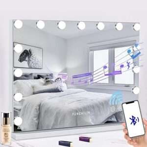 FENCHILIN Grande specchio per il trucco con altoparlante